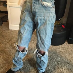 ZARA ripped jeans style